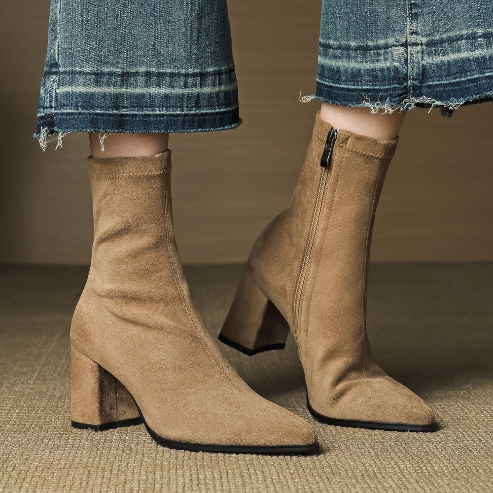 Women's Cowboy Boots Ankle Block Heels | Western Boots  - Image 11