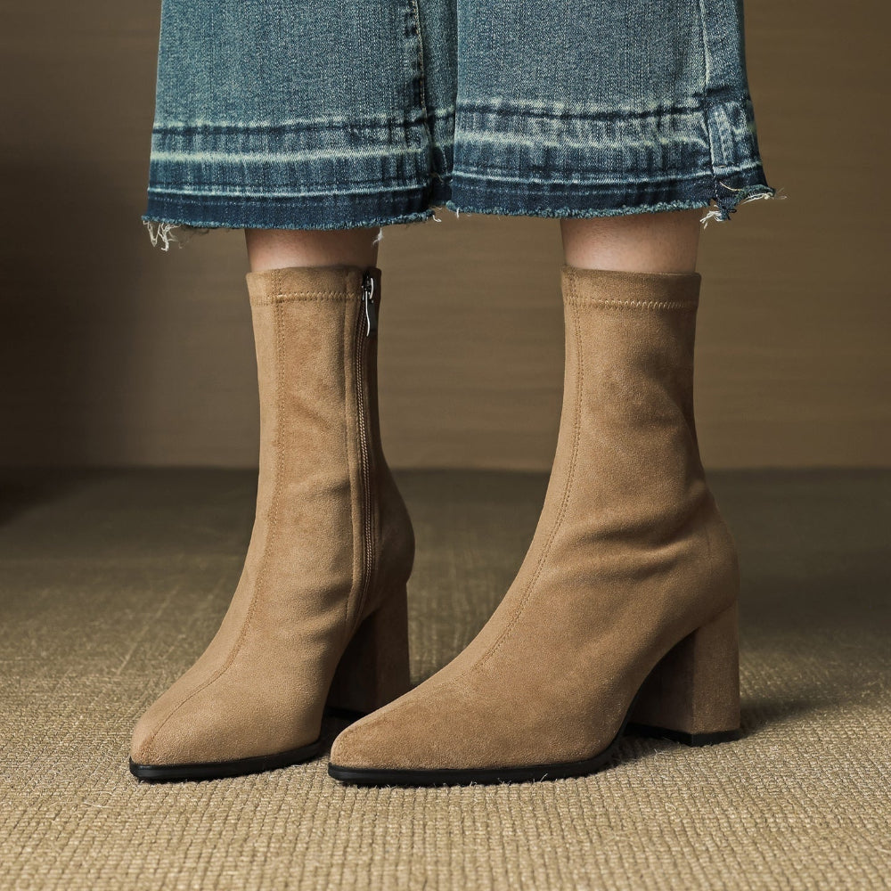 Women's Cowboy Boots Ankle Block Heels | Western Boots  - Image 12