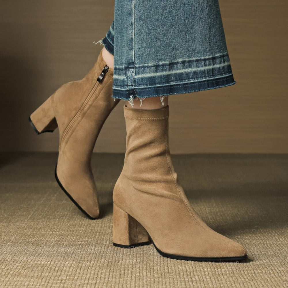 Women's Cowboy Boots Ankle Block Heels | Western Boots  - Image 13