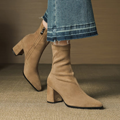 Women's Cowboy Boots Ankle Block Heels | Western Boots  - Image 13