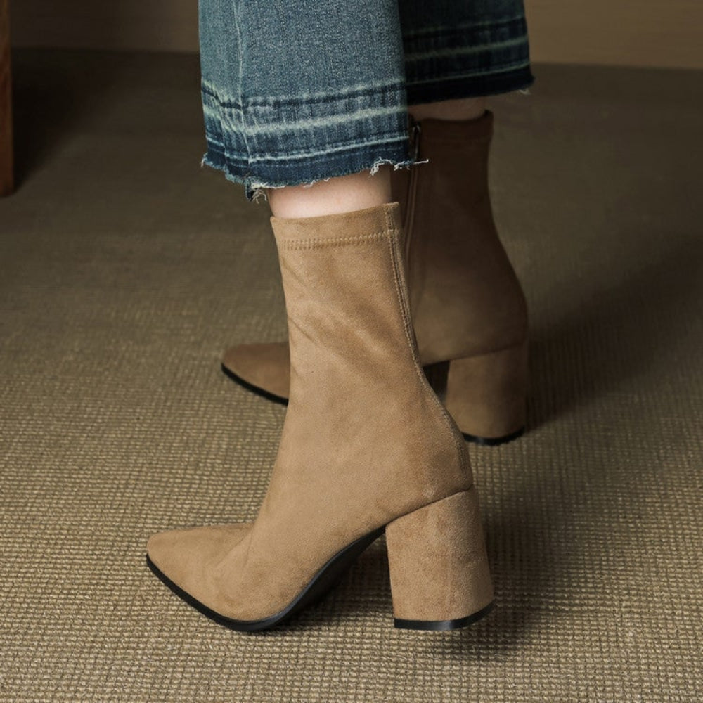 Women's Cowboy Boots Ankle Block Heels | Western Boots  - Image 15