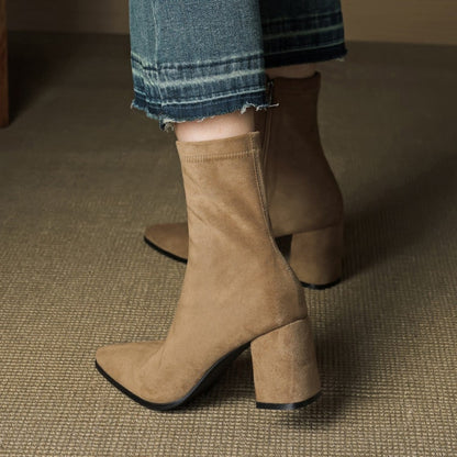 Women's Cowboy Boots Ankle Block Heels | Western Boots  - Image 15