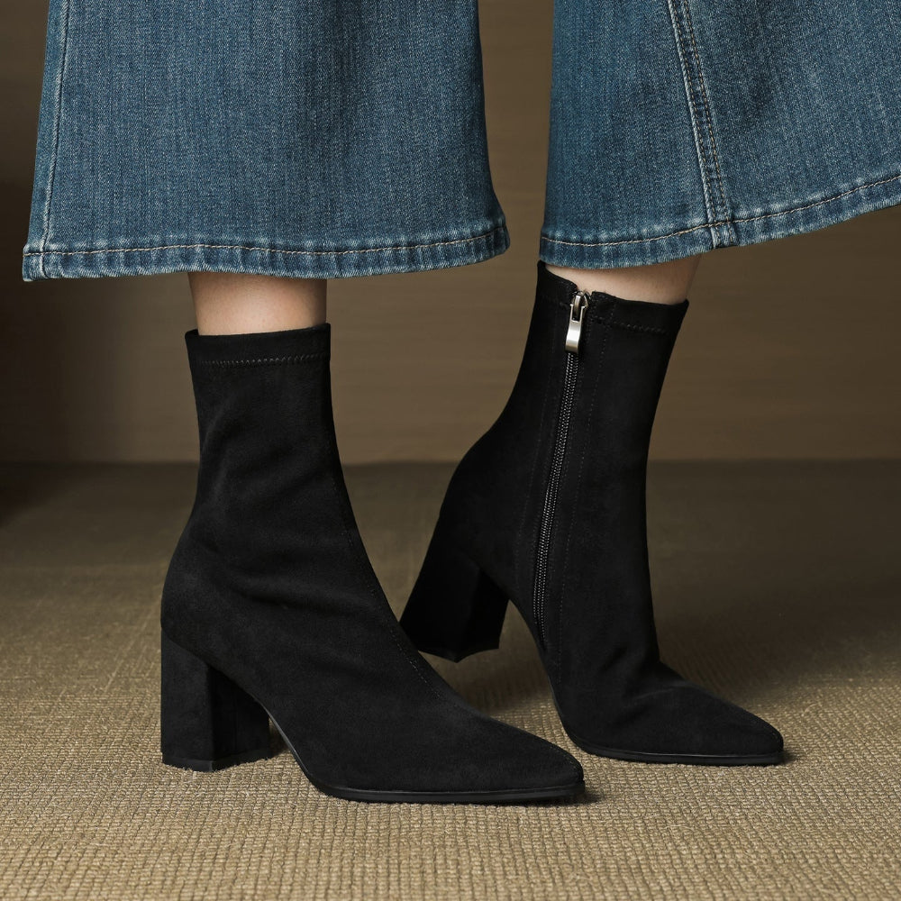 Women's Cowboy Boots Ankle Block Heels | Western Boots  - Image 18