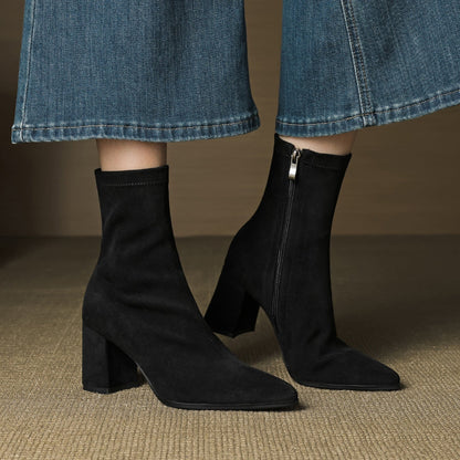Women's Cowboy Boots Ankle Block Heels | Western Boots  - Image 18