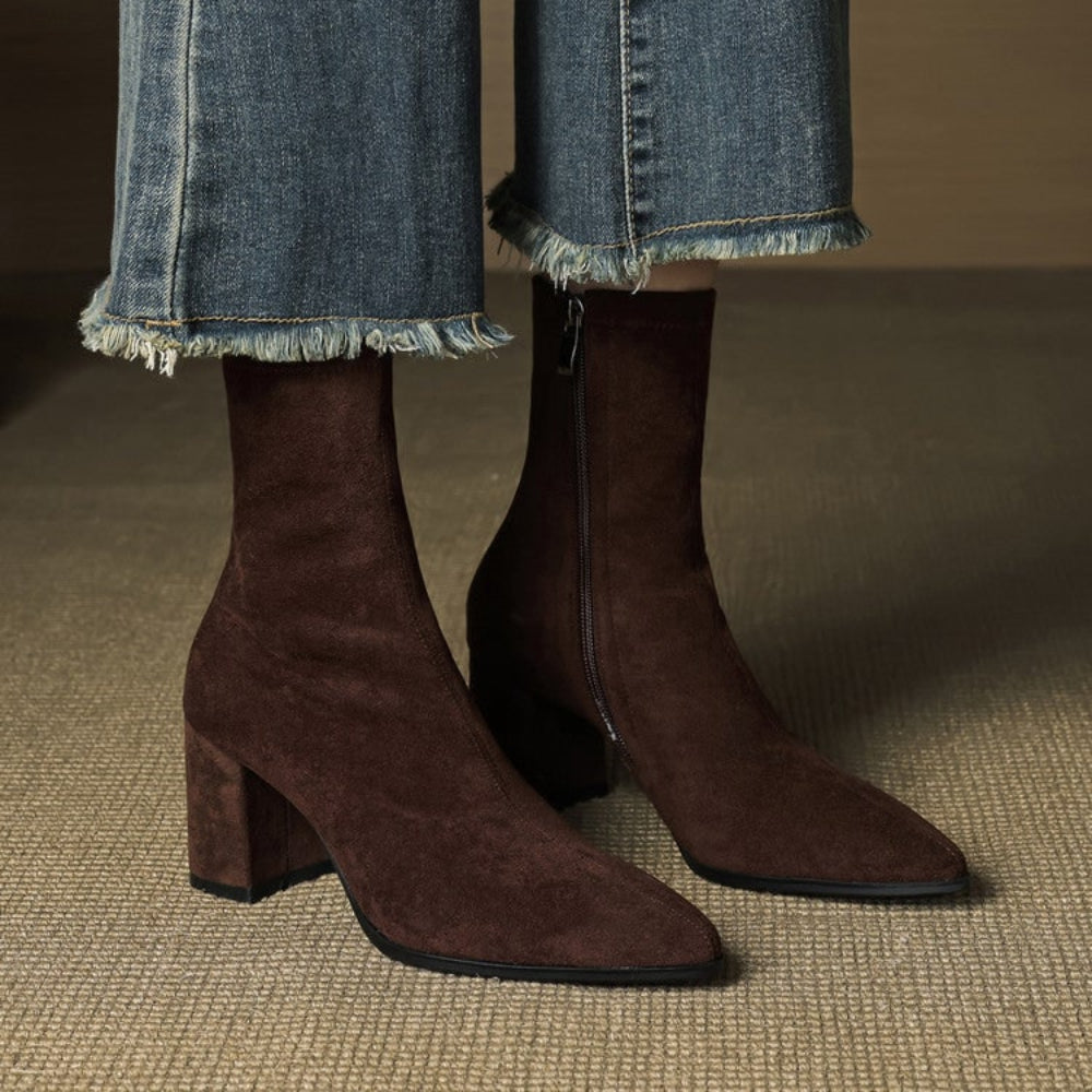 Women's Cowboy Boots Ankle Block Heels | Western Boots  - Image 2