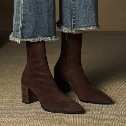 Women's Cowboy Boots Ankle Block Heels | Western Boots  - Image 2