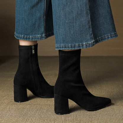 Women's Cowboy Boots Ankle Block Heels | Western Boots  - Image 20