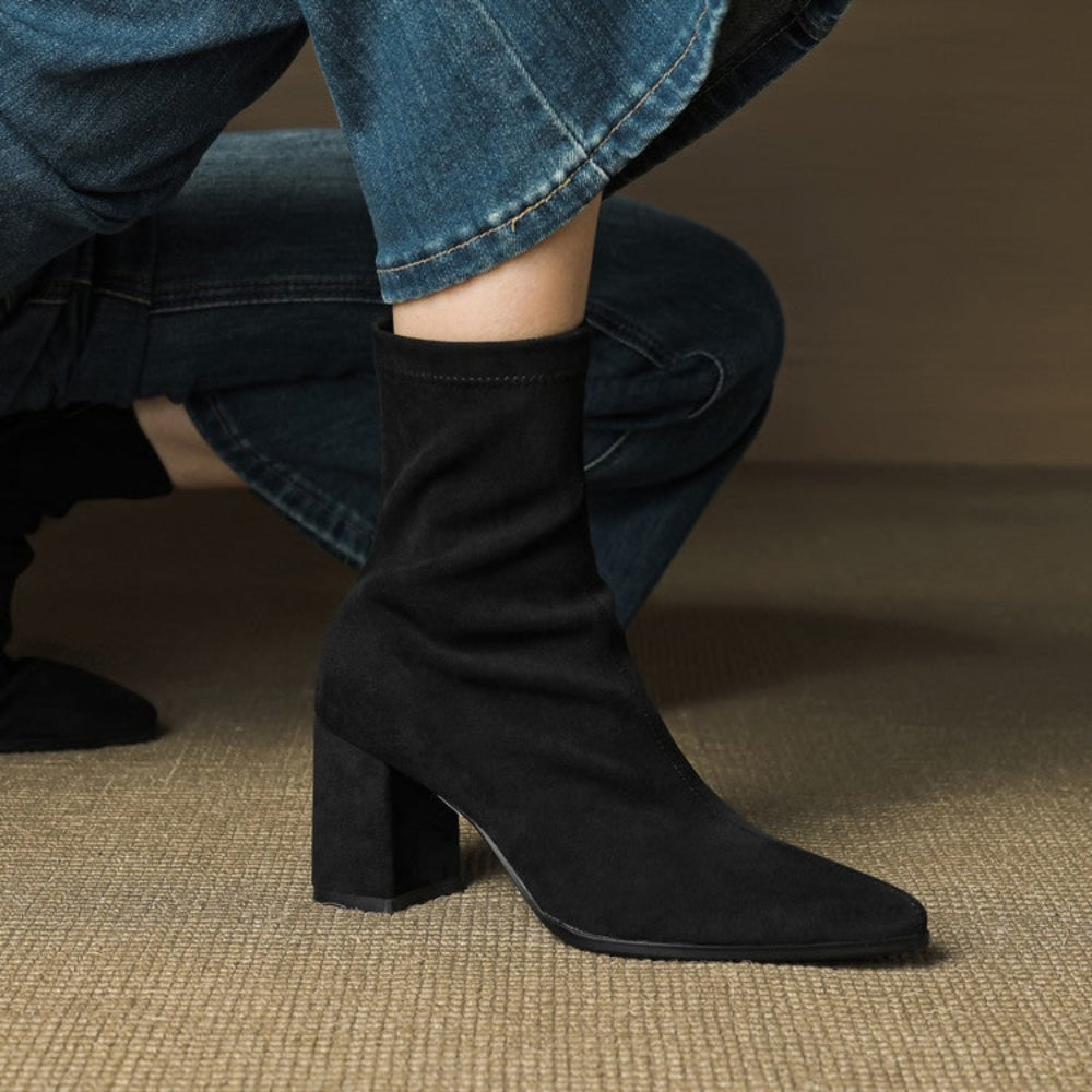 Women's Cowboy Boots Ankle Block Heels | Western Boots  - Image 22