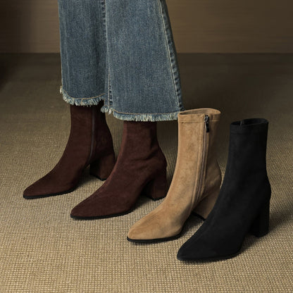 Women's Cowboy Boots Ankle Block Heels | Western Boots  - Image 25