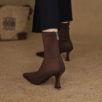 Women's Cowboy Boots Ankle Pointed Toe | Mid Heel Boots  - Image 2