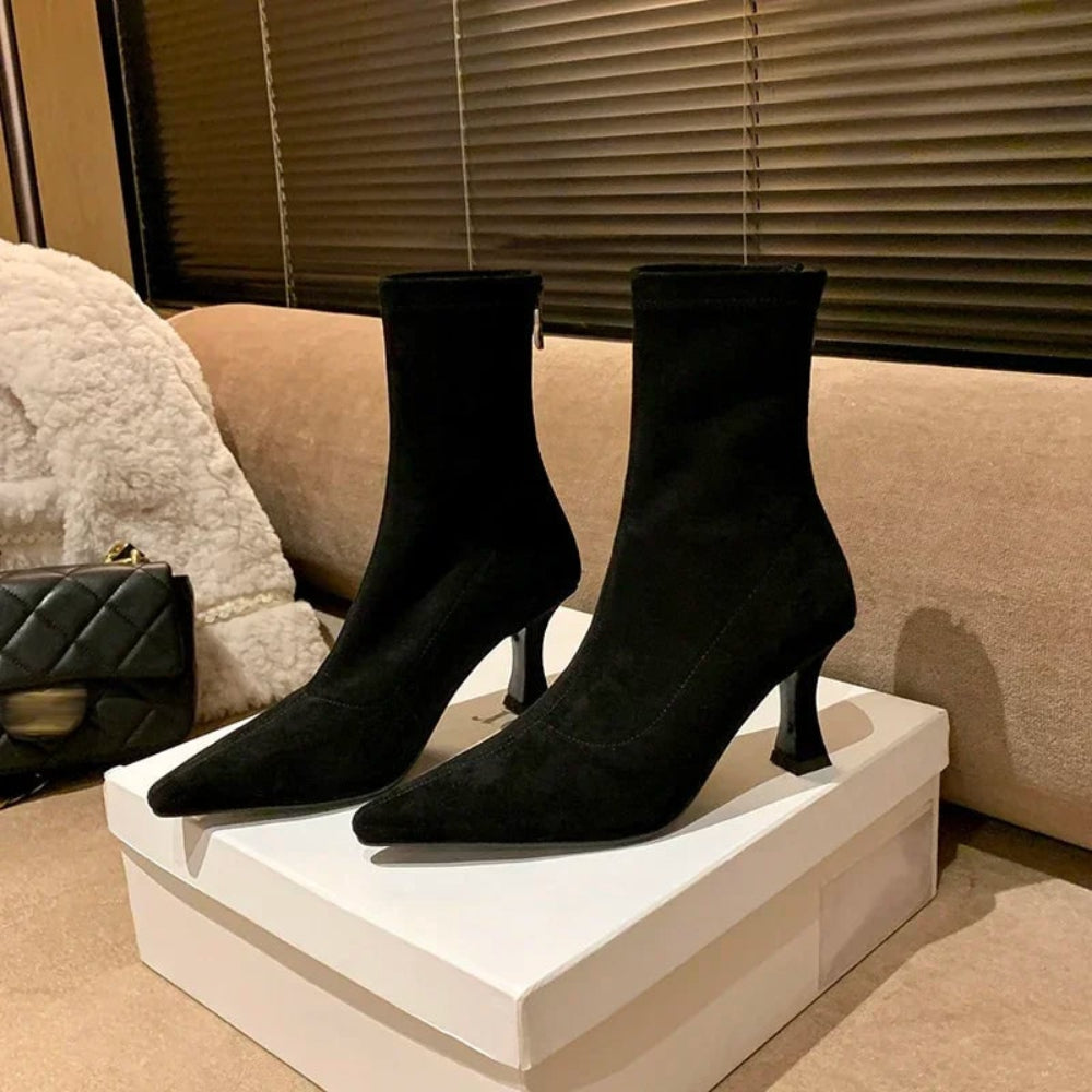 Women's Cowboy Boots Ankle Pointed Toe | Mid Heel Boots  - Image 6