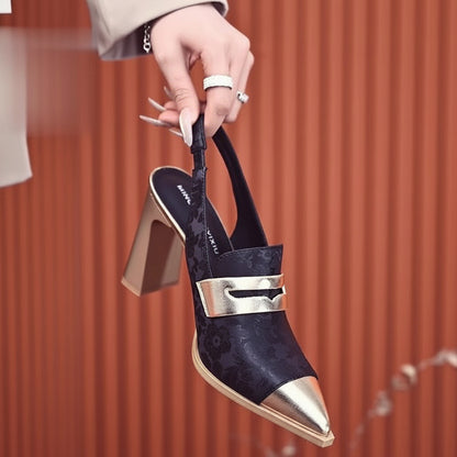 Women's Sandals Chunky-Heel Slingback | Dress Sandals - Image 2