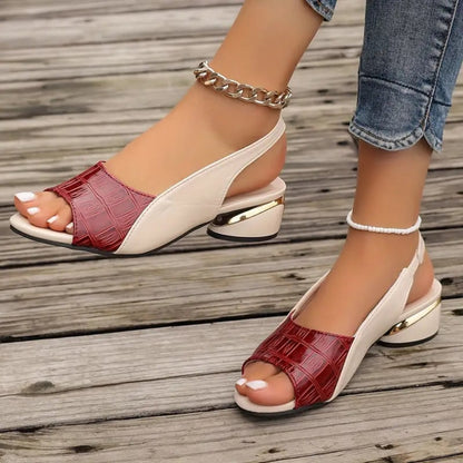 Women's Sandals Open-Toe Slingback | Block Heel Sandals - Image 2