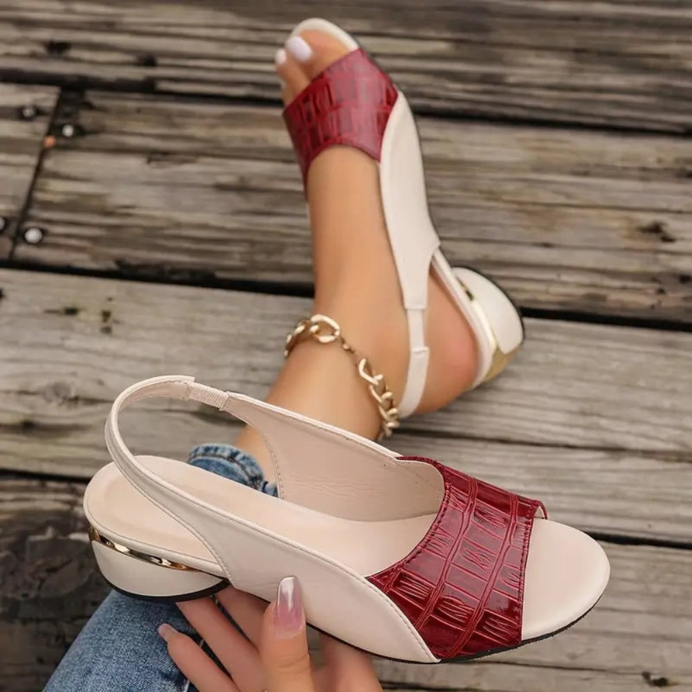 Women's Sandals Open-Toe Slingback | Block Heel Sandals - Image 3