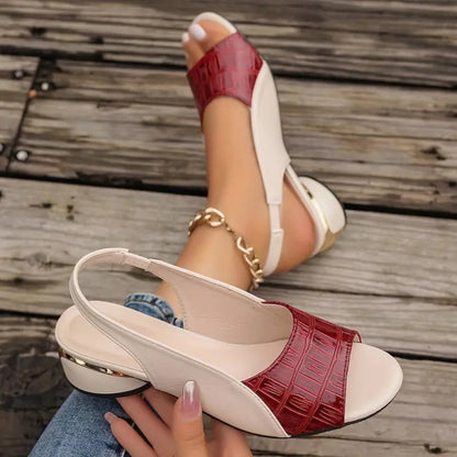 Women's Sandals Open-Toe Slingback | Block Heel Sandals - Image 3