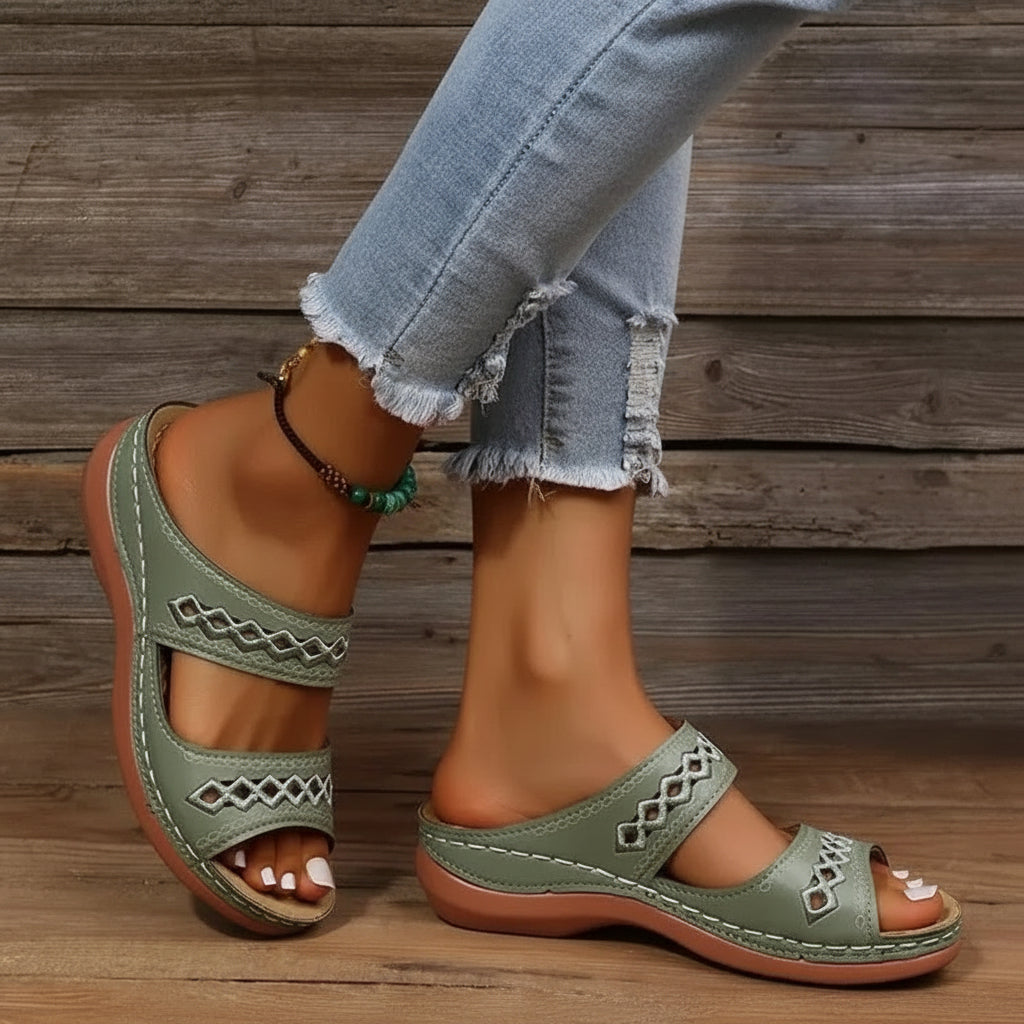 Women's Sandals Two-Strap | Slide Sandals - Image 2
