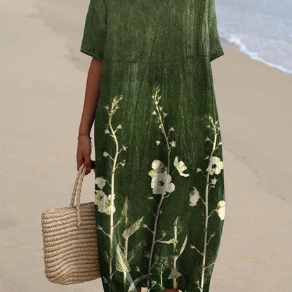 Women's Summer Casual Dress V-Neck | Floral Dress - Image 4
