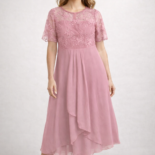 Women's Summer Dress Formal Midi | Trim Dress - Image 1