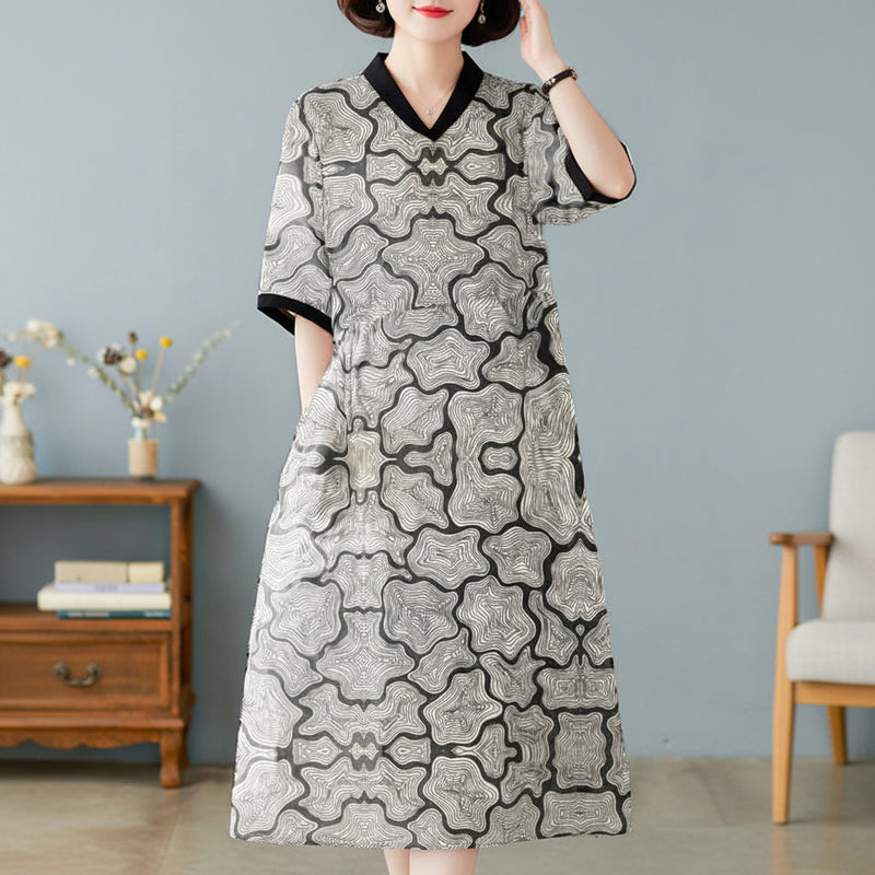 Women's Summer Dress Short Sleeve | Floral Print Dress