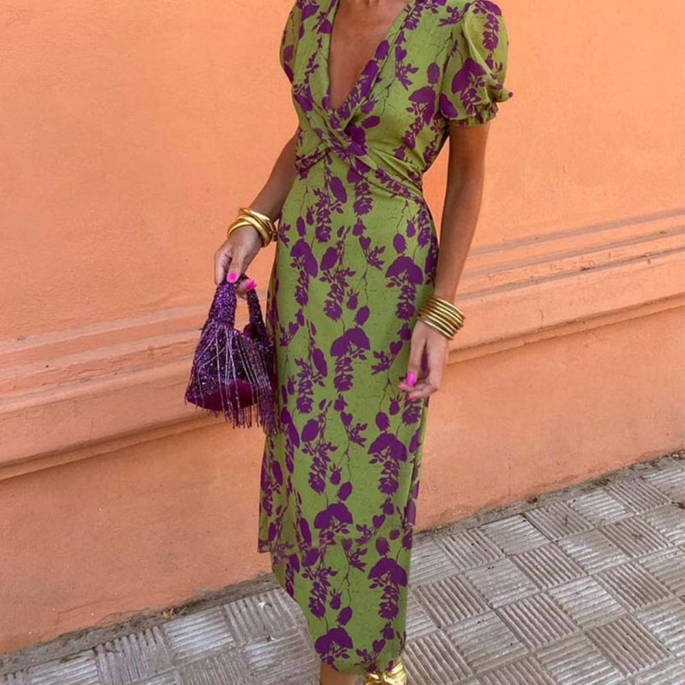 Women's Summer Dress Maxi A-Line | Floral Dress - Image 1