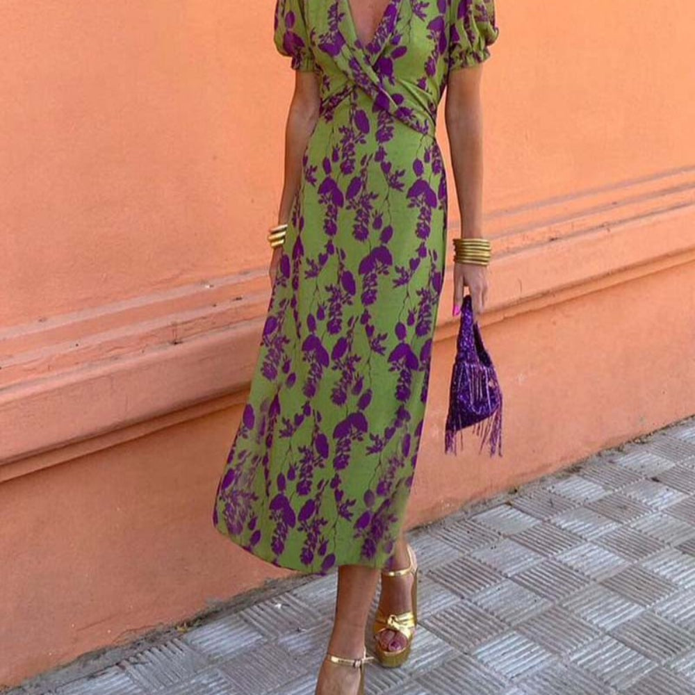 Women's Summer Dress Maxi A-Line | Floral Dress - Image 3