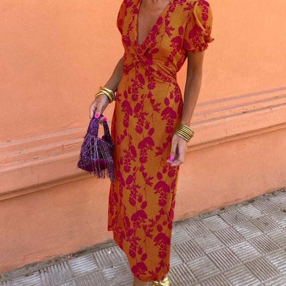 Women's Summer Dress Maxi A-Line | Floral Dress - Image 6