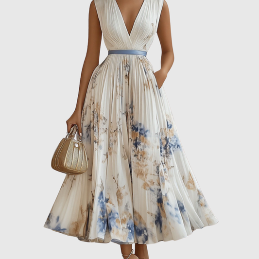 Women's Summer Dress Maxi Long Sleeve | Floral Dress - Image 1