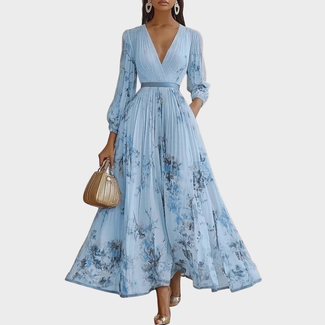 Women's Summer Dress Maxi Long Sleeve | Floral Dress - Image 4