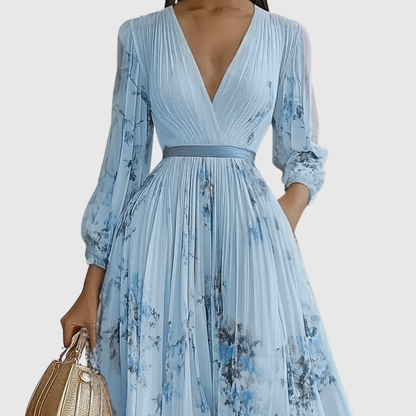Women's Summer Dress Maxi Long Sleeve | Floral Dress - Image 5