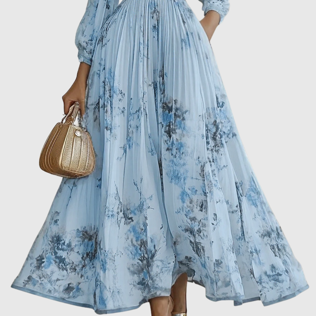 Women's Summer Dress Maxi Long Sleeve | Floral Dress - Image 7