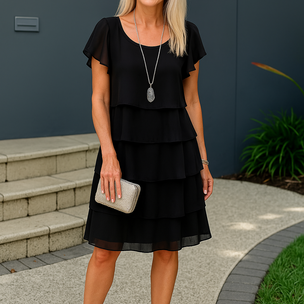 Women's Summer Dress Midi Short Sleeve | Layered Dress - Image 6