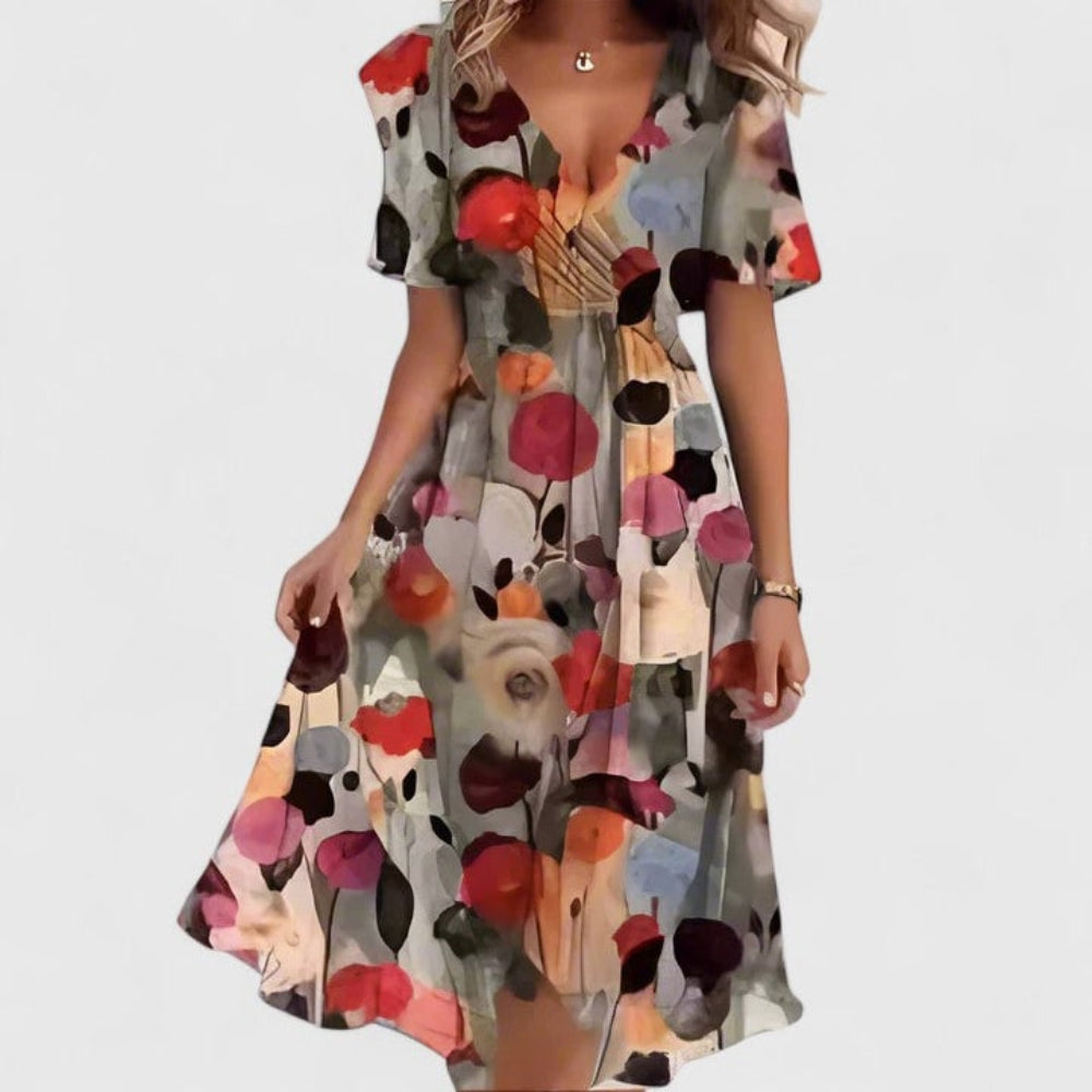 Women's Summer Floral Short Dress Midi | Boho - Image 4