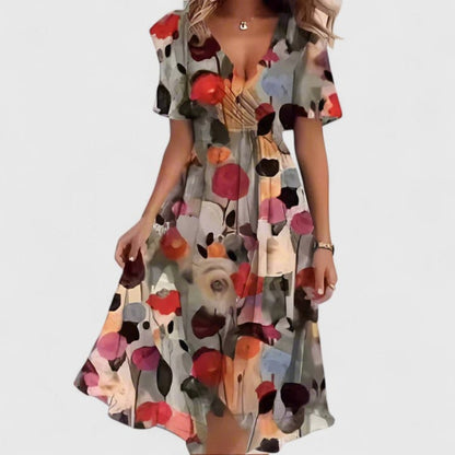 Women's Summer Floral Short Dress Midi | Boho - Image 4