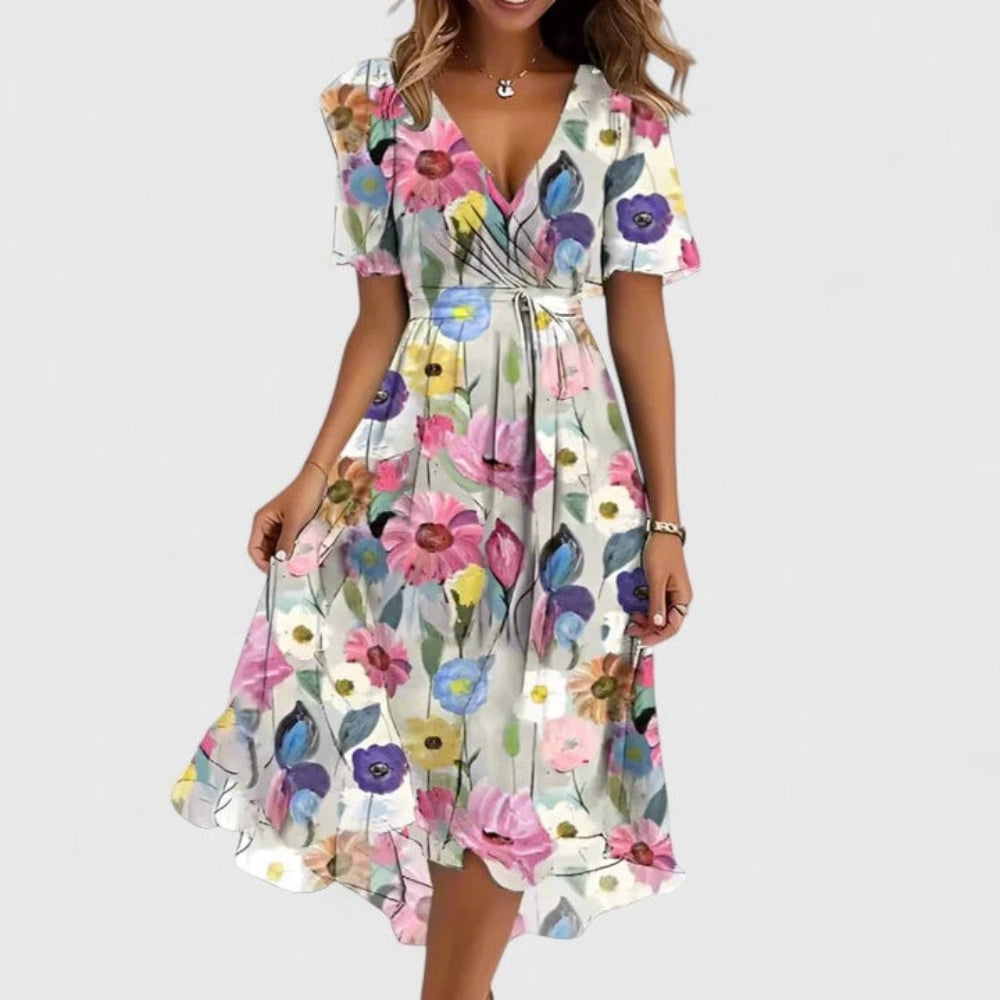 Women's Summer Floral Short Dress Midi | Boho - Image 5