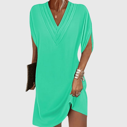 Women's Summer Flowy V-Neck Dress | Tummy-Hiding - Image 4
