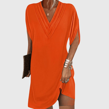 Women's Summer Flowy V-Neck Dress | Tummy-Hiding - Image 5