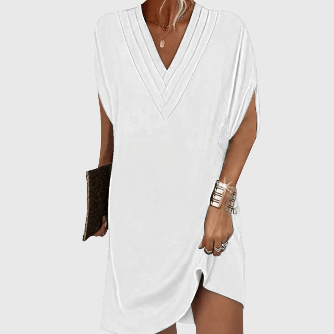 Women's Summer Flowy V-Neck Dress | Tummy-Hiding - Image 6
