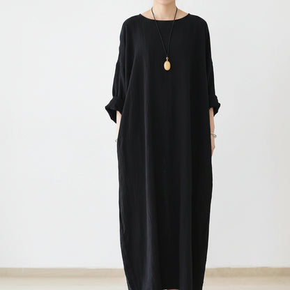 Women's Summer Long Sleeve Caftan Dress Midi | Boho - Image 1