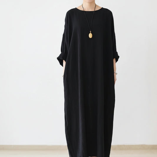 Women's Summer Long Sleeve Caftan Dress Midi | Boho - Image 1
