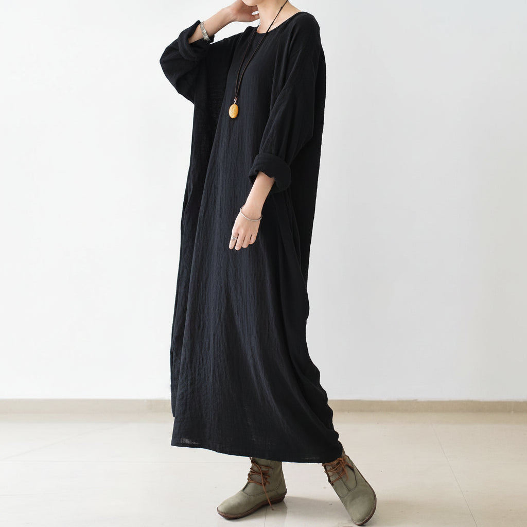 Women's Summer Long Sleeve Caftan Dress Midi | Boho - Image 2
