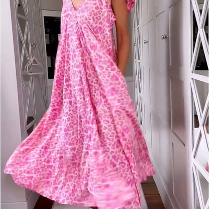 Women's Summer Maxi Dress Pocket Midi | V-Neck Floral - Image 3