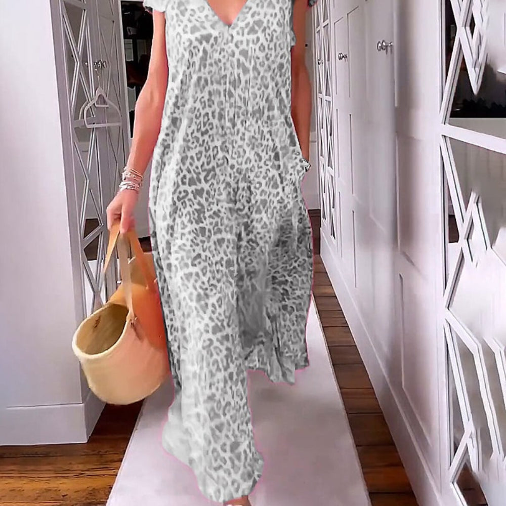 Women's Summer Maxi Dress Pocket Midi | V-Neck Floral - Image 8