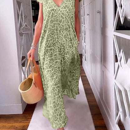Women's Summer Maxi Dress Pocket Midi | V-Neck Floral - Image 9