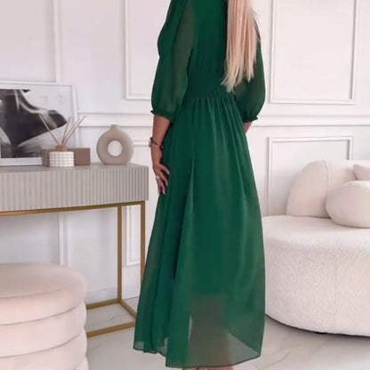 Women's Summer Midi V-Neck Dress | Waist - Image 3