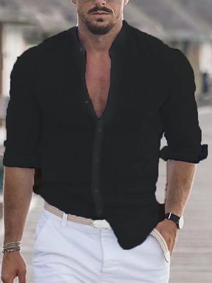 Men's Elegant Linen Shirt with Lightweight Breathability